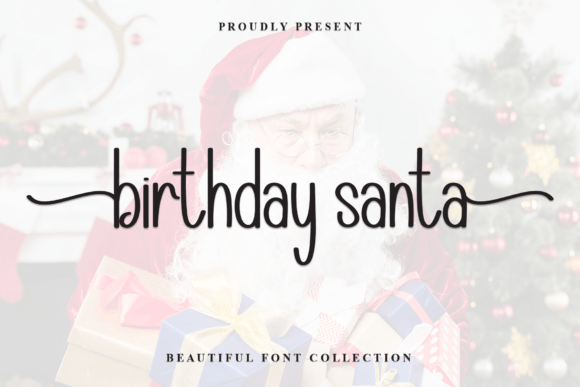 Birthday Santa: A Heartfelt Handwritten Font for Warm Branding