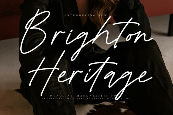 Brighton Heritage: A Luxurious Script Font for Timeless Brand Design