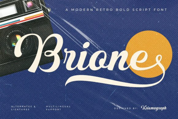 Brione: A Bold Script Font for Modern Editorial Design
