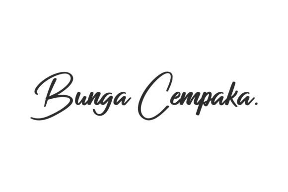 Bunga Cempaka: A Clean Script Font for Modern Craft and Product Design