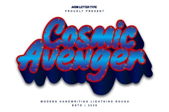 Cosmic Avenger Font: A Bold, Elegant Handwritten Typeface for Brand Designers