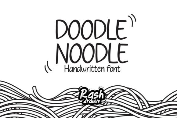 Doodle Noodle: A Trendy Handwritten Font for Crafters & Product Designers
