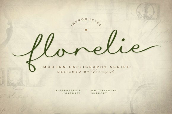 Florelie: A Modern Calligraphy Font for Crafters and Makers