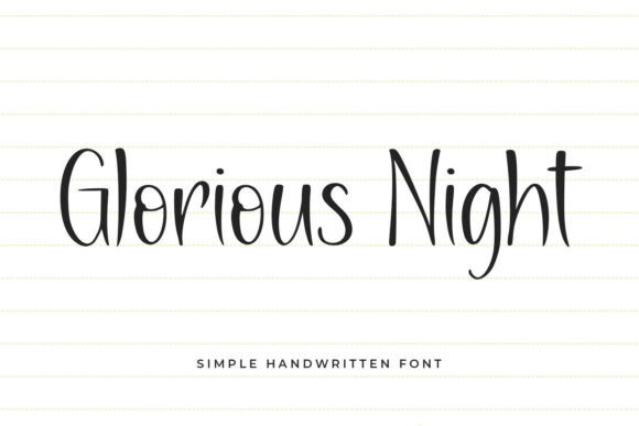 Glorious Night: A Handwritten Font That Elevates Small Business Branding