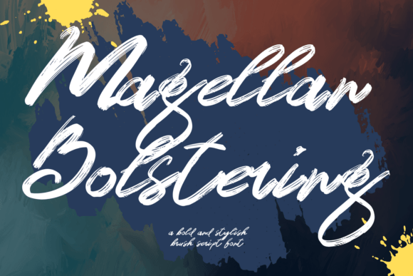 Magellan Bolstering: A Bold Brush Font for Handmade Labels, Invitations, and Creative Packaging
