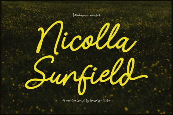 Nicolla Sunfield: A Rhythmic Script Font for Elegant Editorial Design