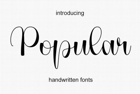 Popular: A Sweet Script Font That Elevates Editorial Design