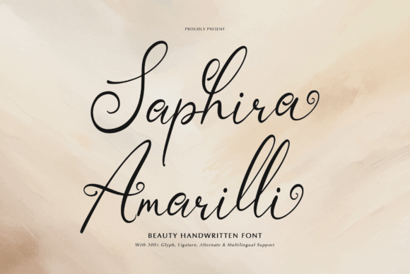 Saphira Amarilli: A Handwritten Font That Elevates Digital Branding
